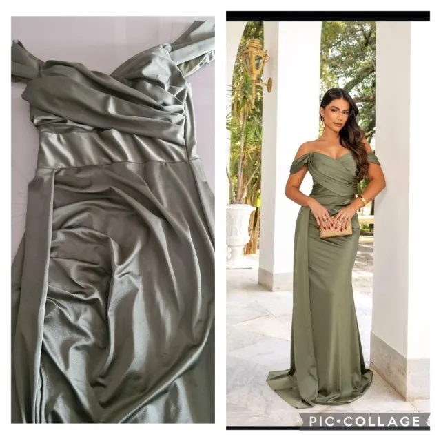 Vestido de festa Verde Oliva