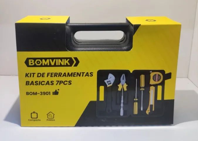 Kit De Ferramentas Completo Maleta Jogo De Chave Compacto 7 peças