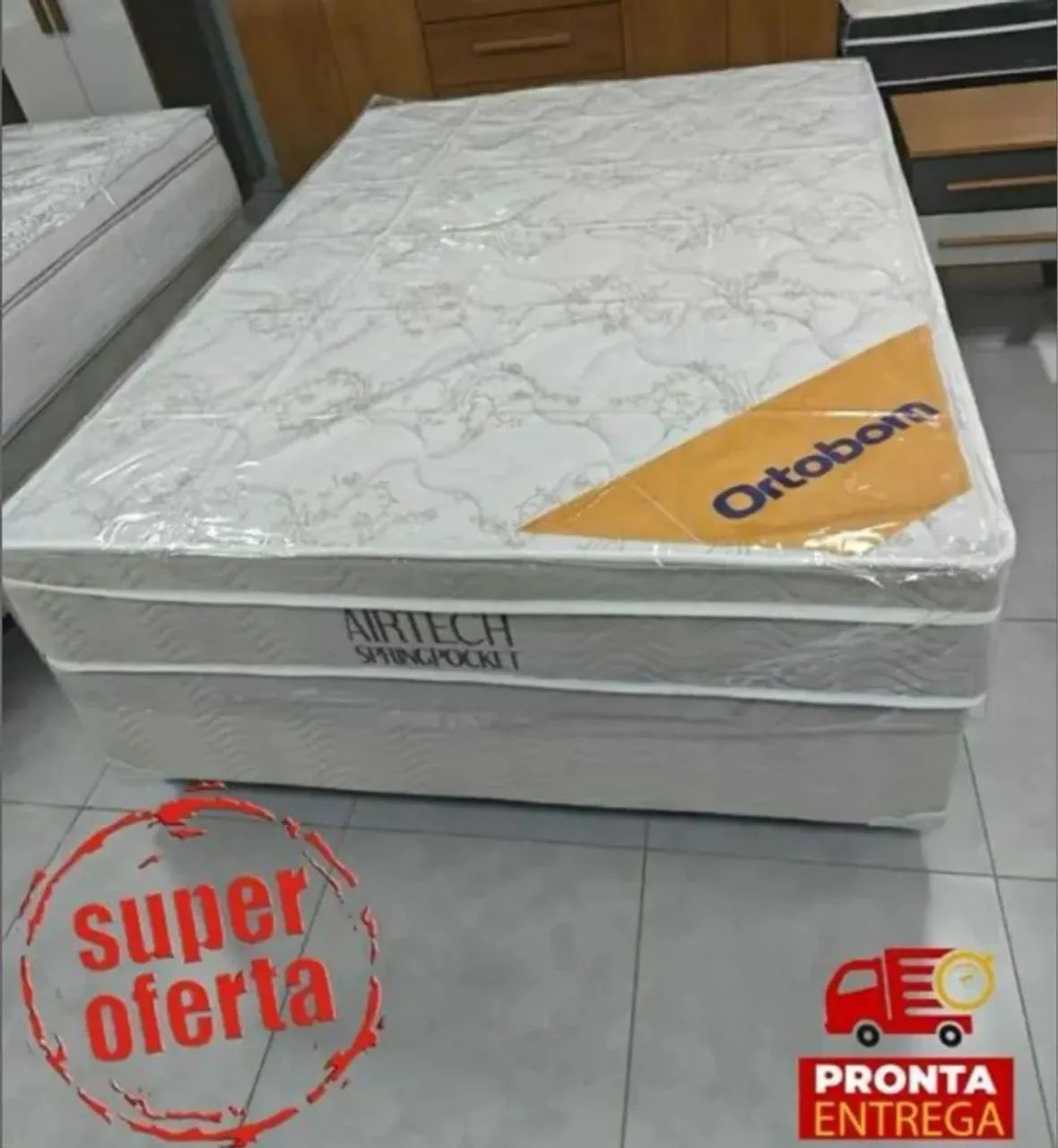 Cama Box casal Ortobom Molas Ensacadas  - Super Oferta!