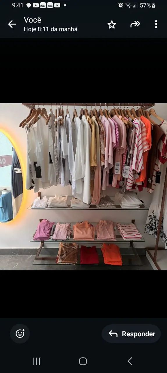 Araras de roupas cromadas, rose gold para cabide ou prateleiras