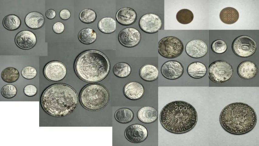 Kit moedas antigas (nacionais e estrangeira)