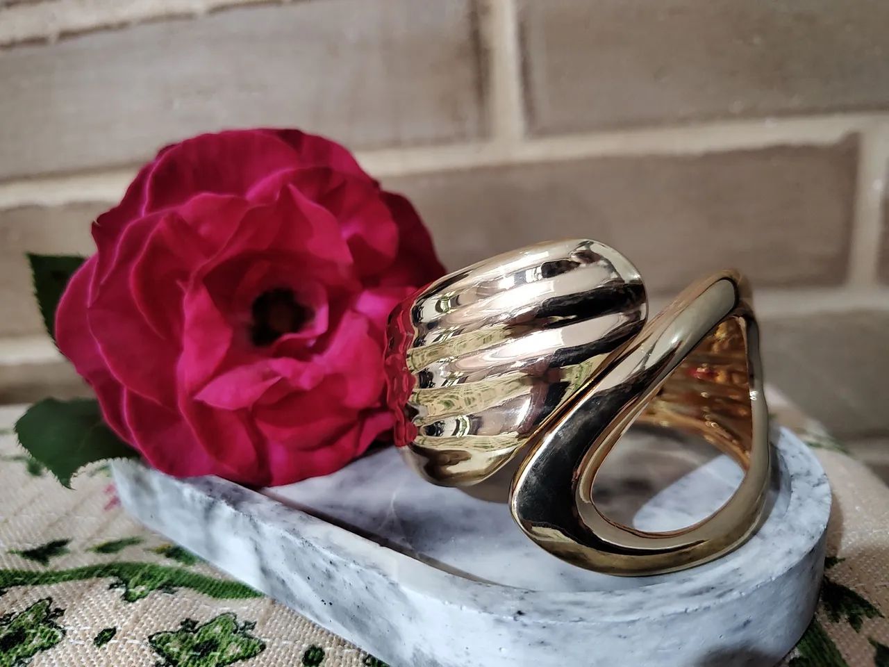 Bracelete folheado em ouro 18k com Design Moderno - Foto 4
