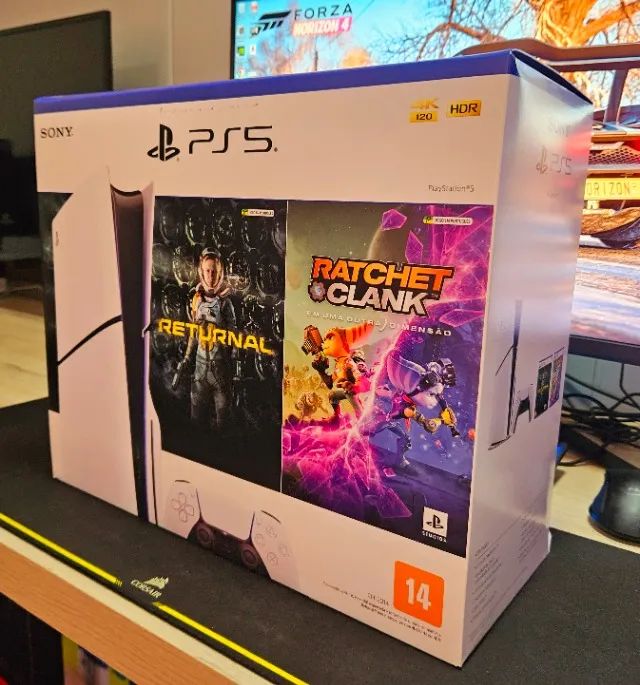 PS5 PlayStation 5 Slim 1TB C/Leitor + 2 Jogos Lacrado NF Garantia *Aceitamos Trocas* - Foto 4