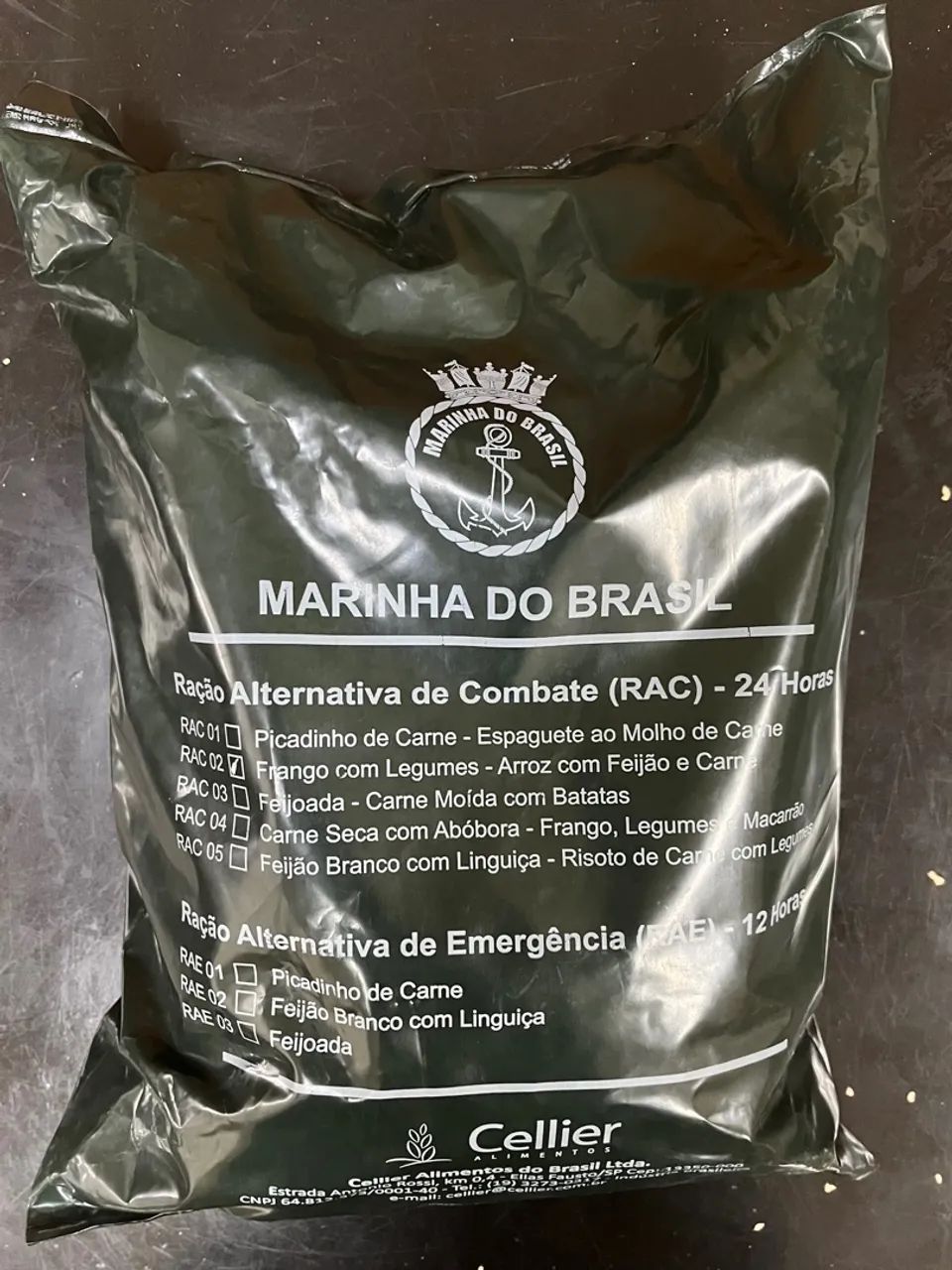 Ração de Combate e Emergência da Marinha do Brasil