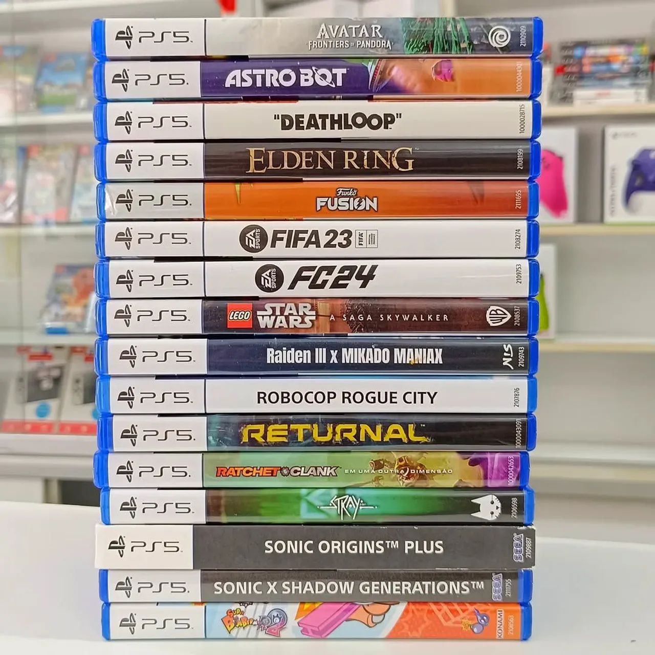 PS5 jogos usados disponíveis, loja física 