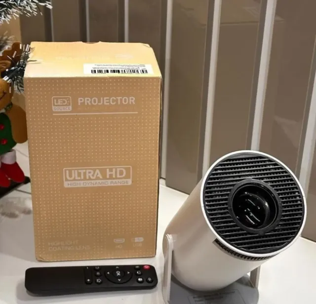 Projetor TV 50 HY300 Mini Full HD 4K Nova 150 Polegadas Compacto e Potente