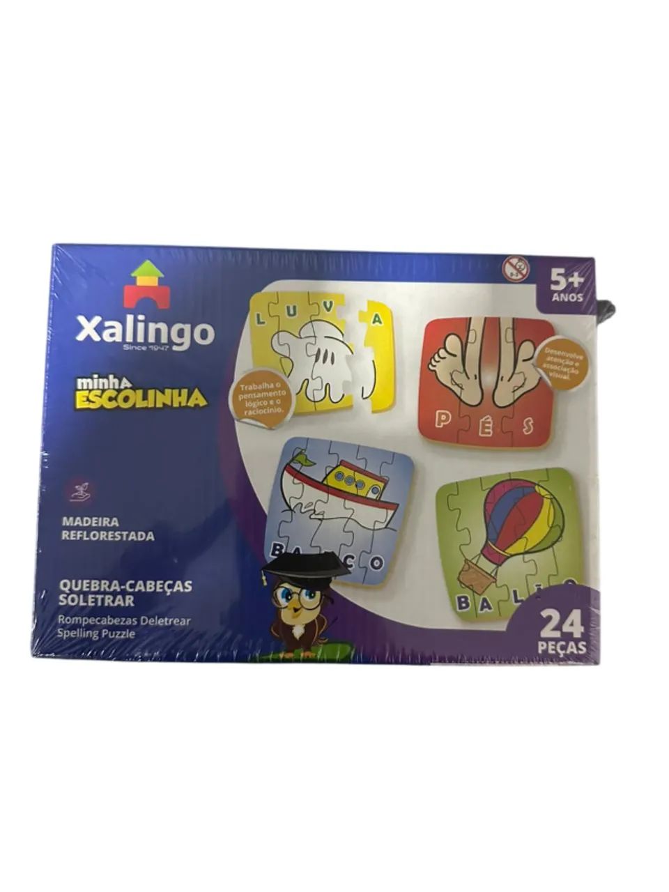 Xalingo Quebra Cabeça 24 Peças Soletrar Minha Escolinha