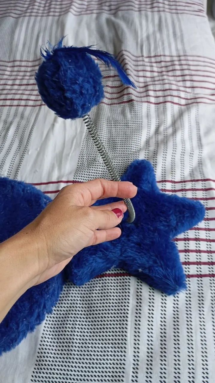 Brinquedo pet gato novo azul - Foto 2