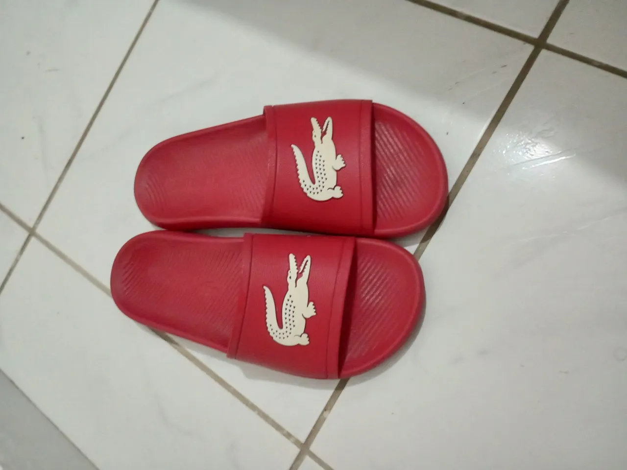 Chinelo Lacoste Vermelho Original