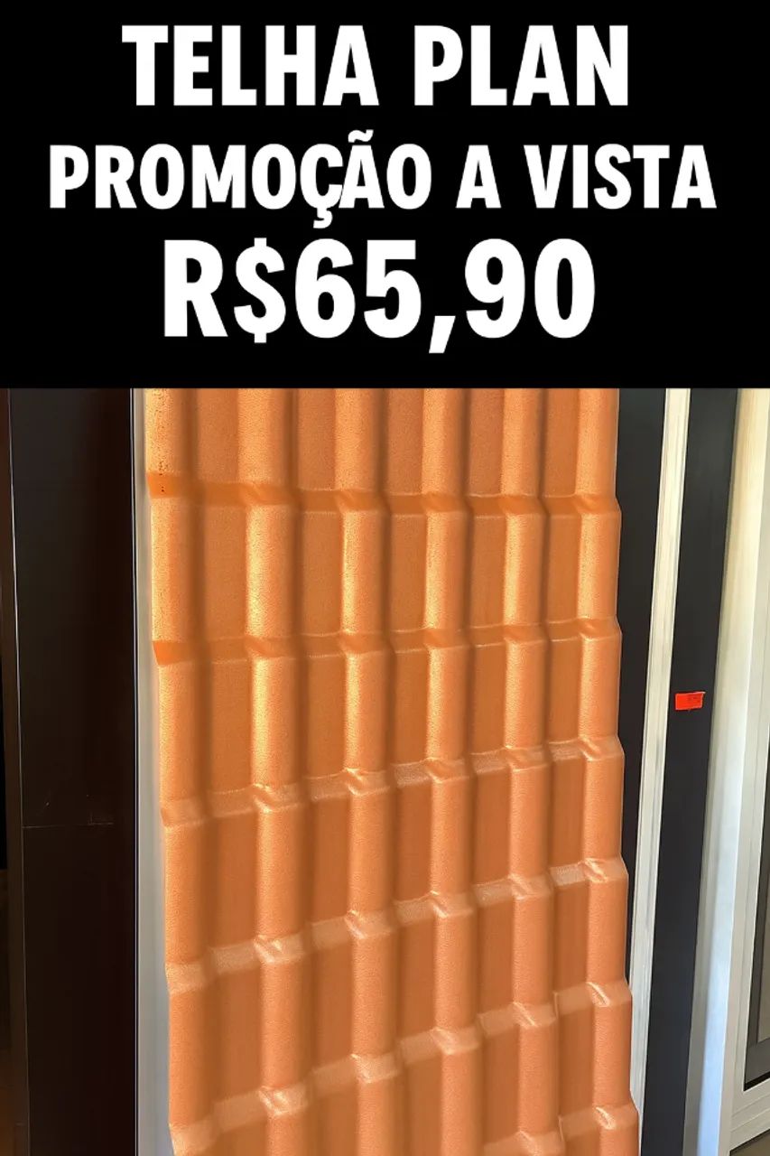 Oferece diversas vantagens telha plan cor ceramica a vista R$65,90