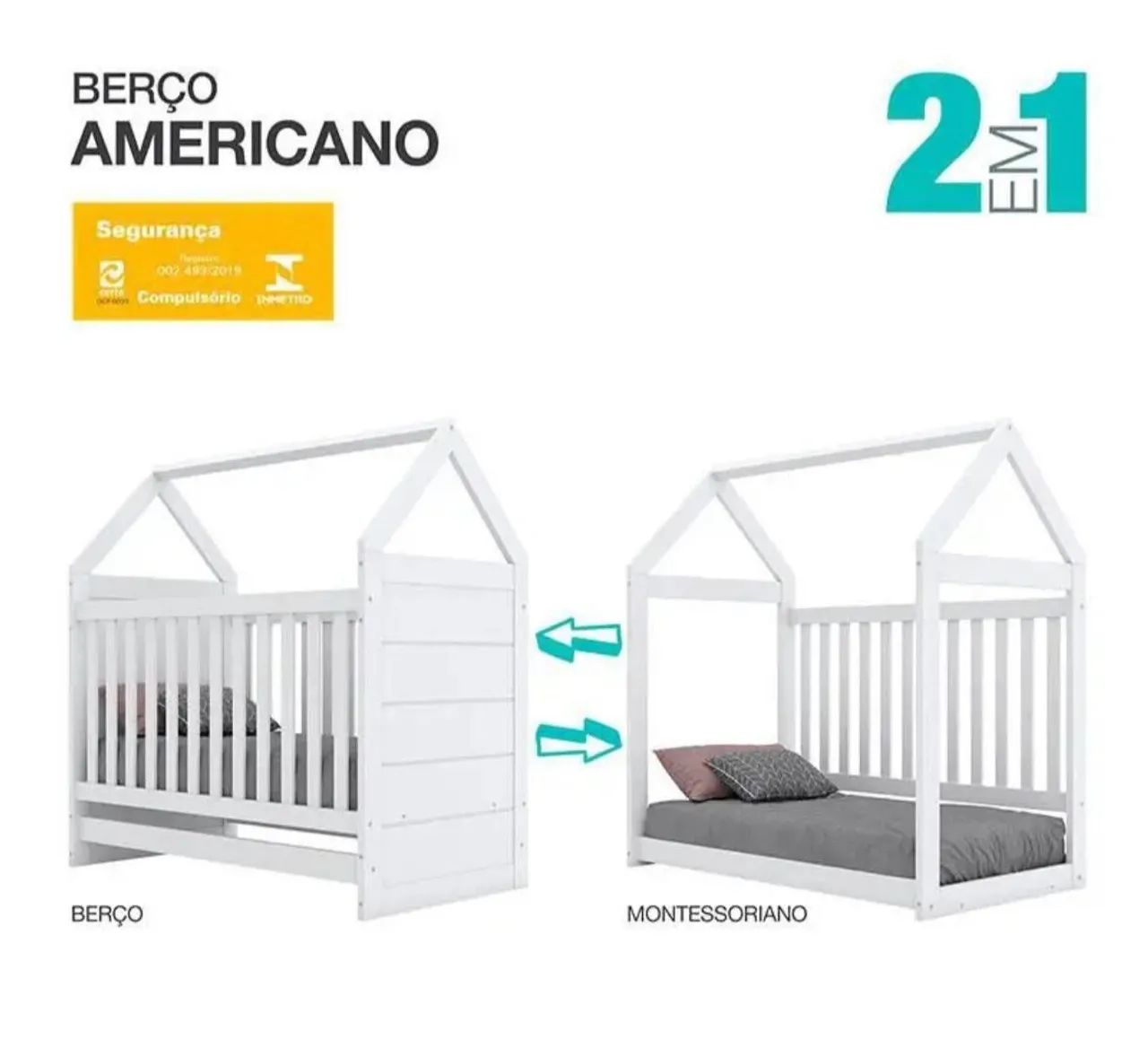 Berço Americano 2 em 1  - Foto 2