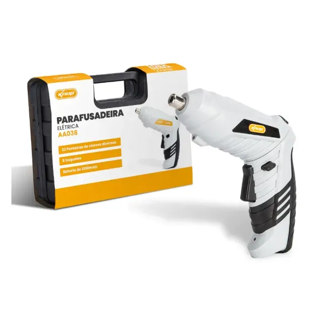 Parafusadeira Mini Portátil Bateria Acompanha Maleta 47 Pçs