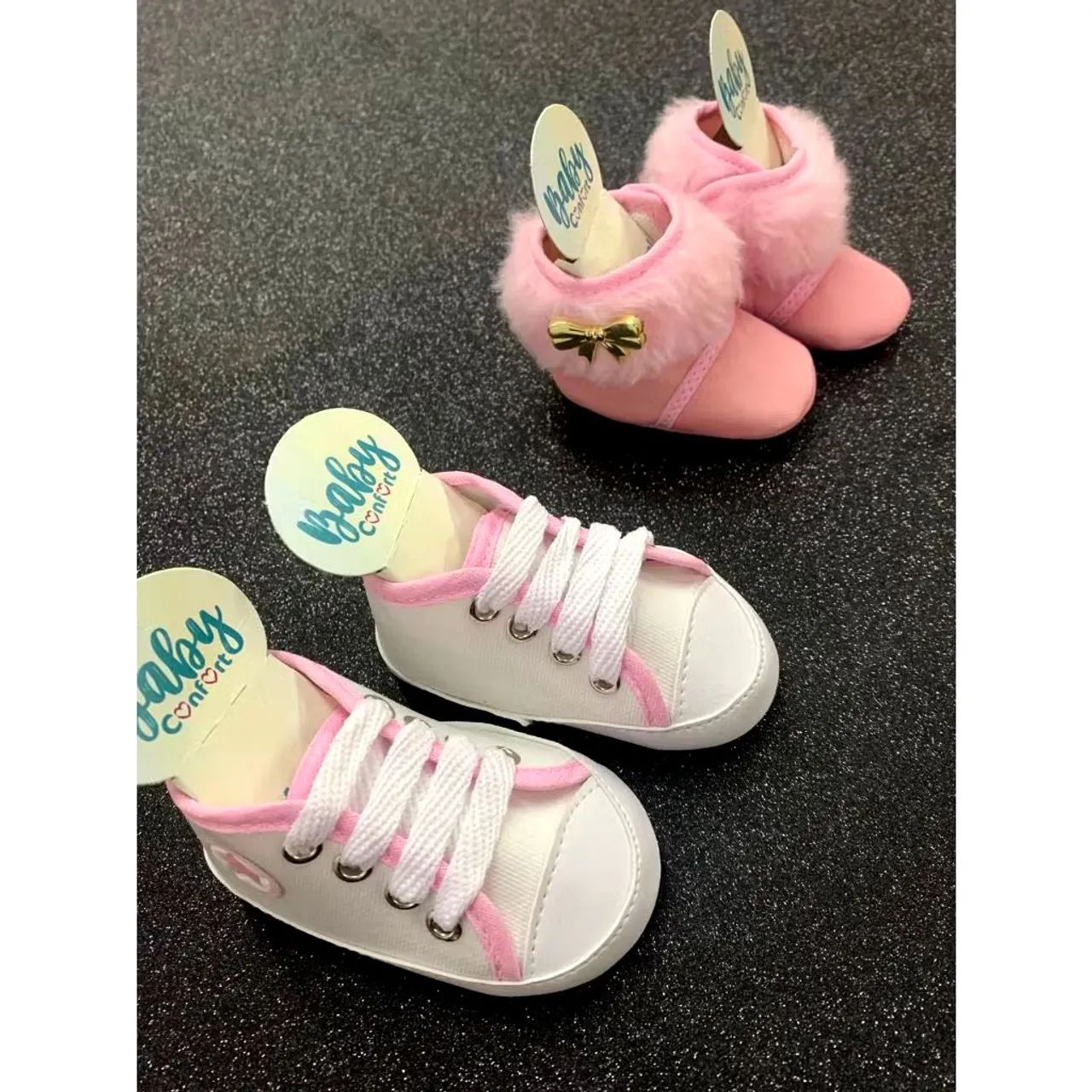 Kit calçado para bebê (star e botinha menina)