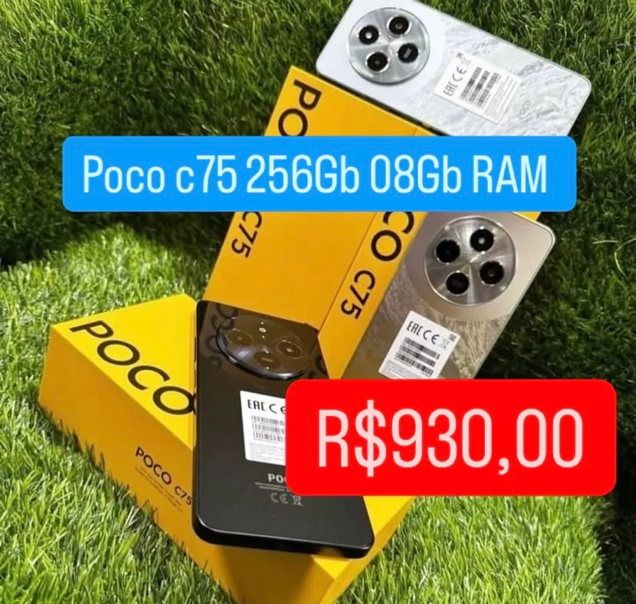 ***Poco C75 256GB 8GB RAM - Novo - R$930,00***