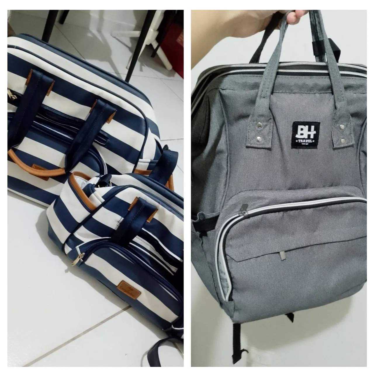 Bolsa Maternidade Listrada e Mochila BH Travel
