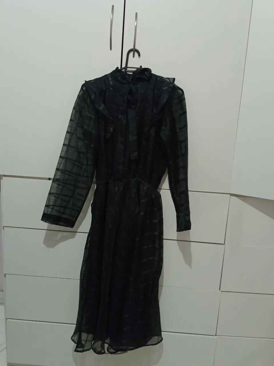 Vestido Preto tecido voil - Foto 2