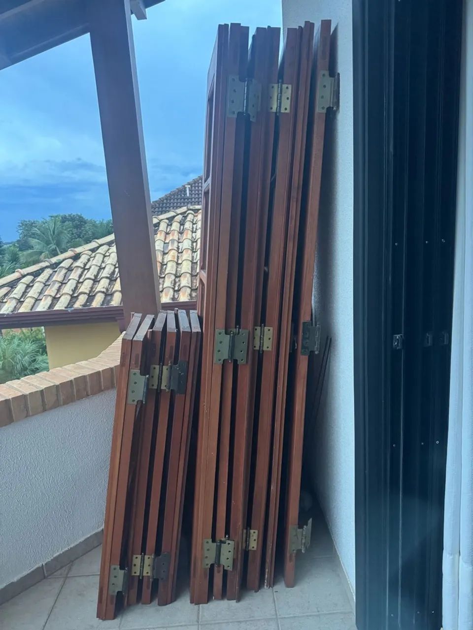 Porta de madeira com vidro - Foto 2