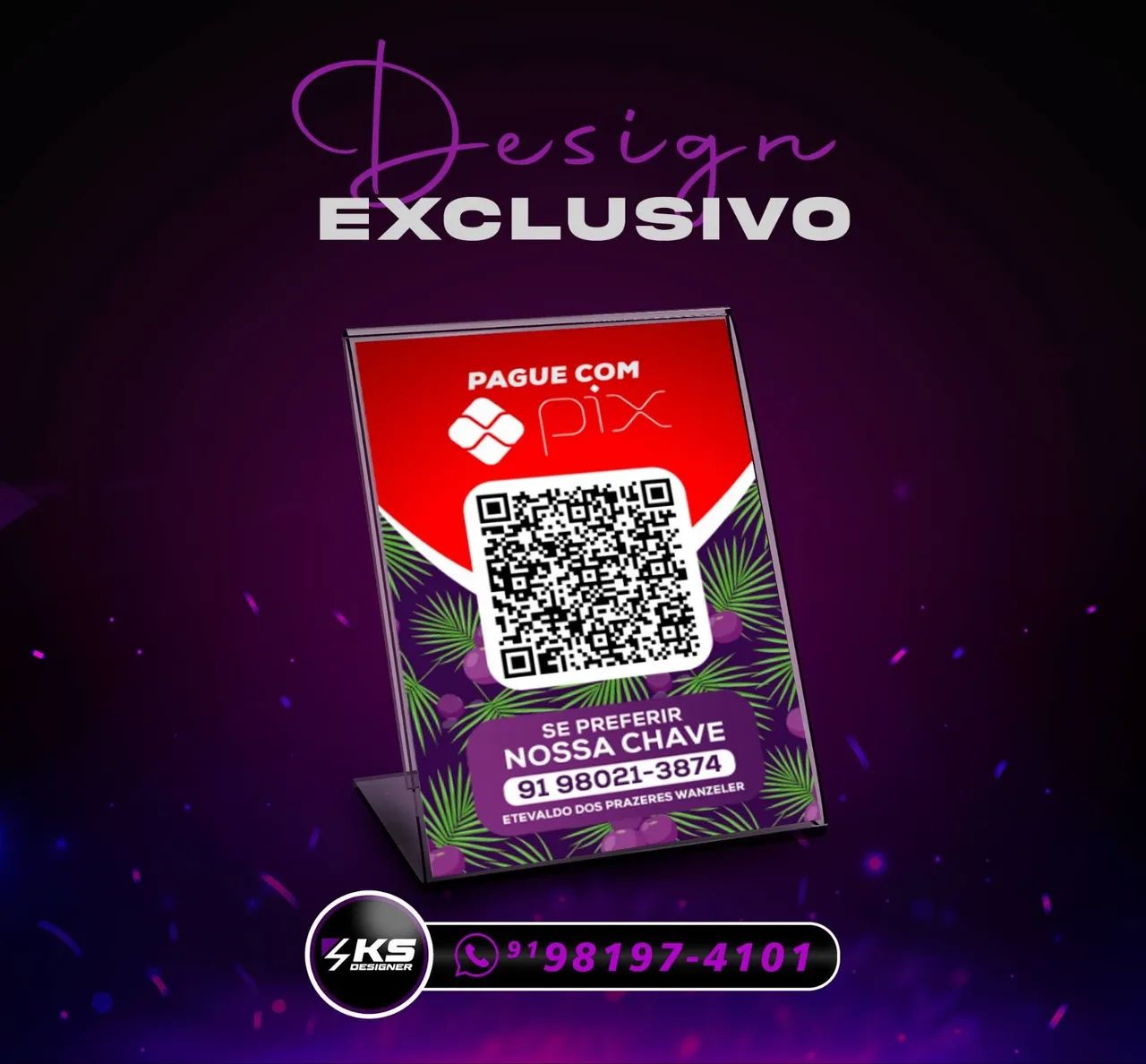 Plaquinha Pix (acrílico)