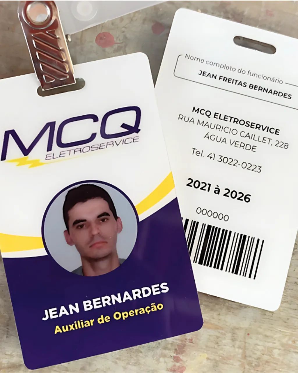 Carteira de identificação crachá em PVC - Foto 2