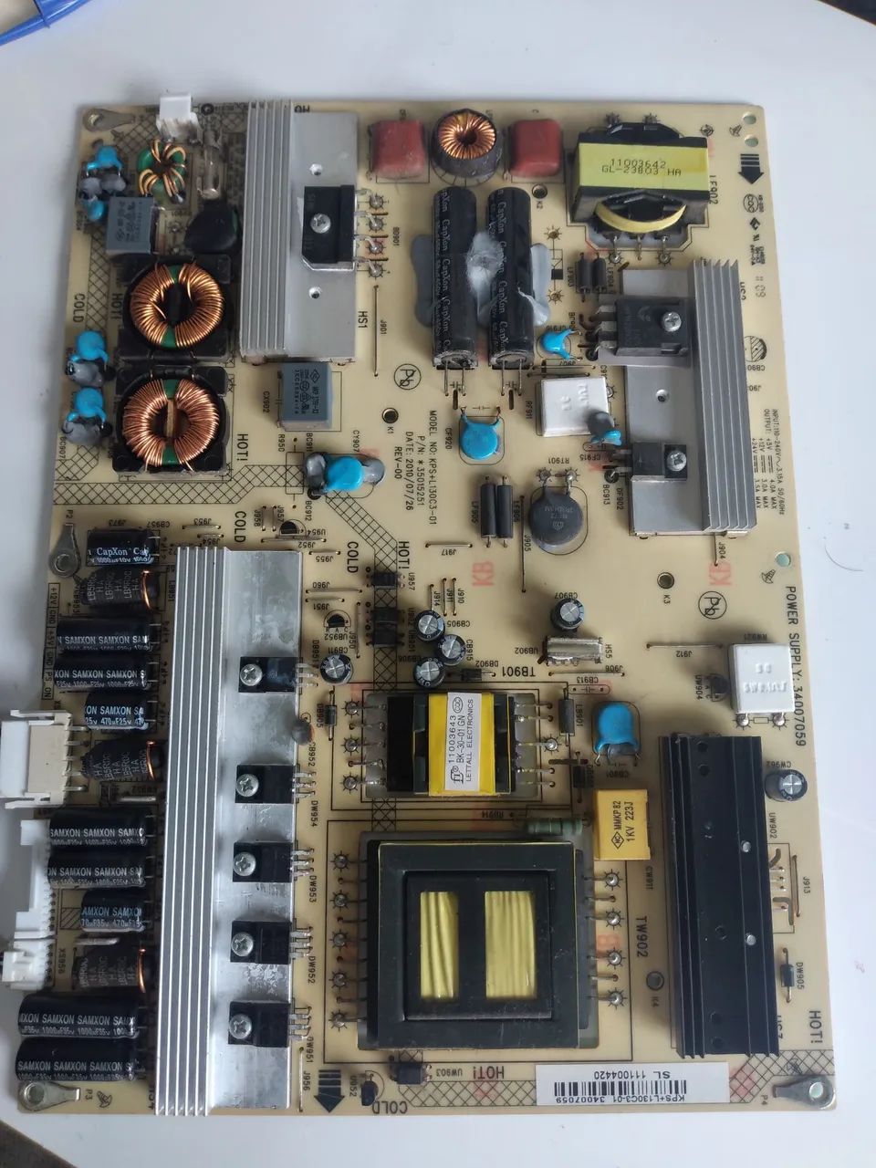 Placa fonte da TV semp Toshiba tsi le3250(a)wda kps+l130c3-01 funcionando 
