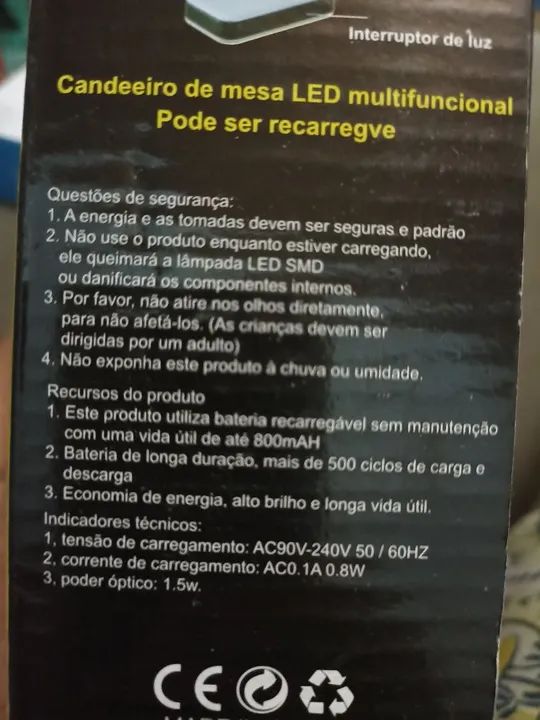 Candeeiro de Mesa Dobrável Recarregável LED nova - Foto 4
