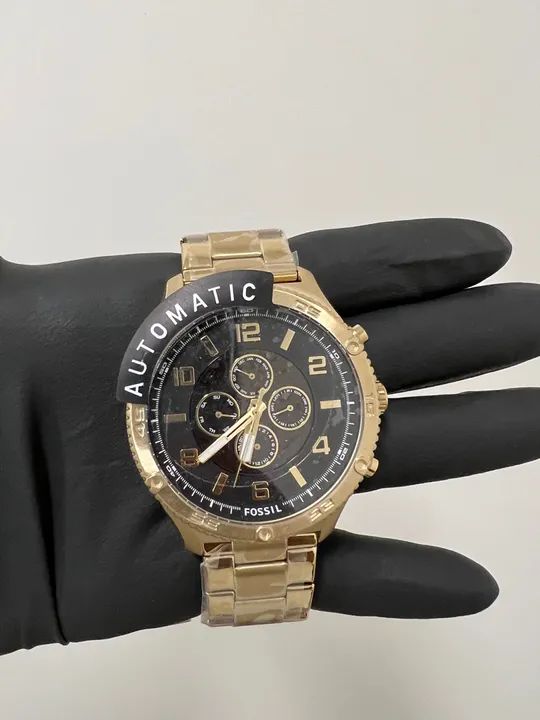 Relógio Fossil Masculino Dourado - Foto 3