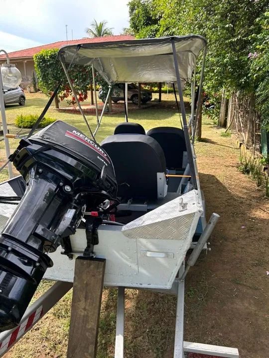 Barco com motor e trailer - Foto 2