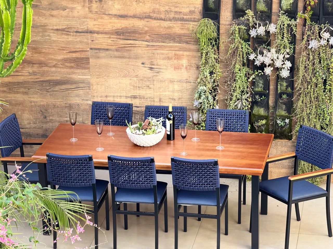 Conjunto mesa e 8 cadeiras externa brisa náutica - Solare móveis 