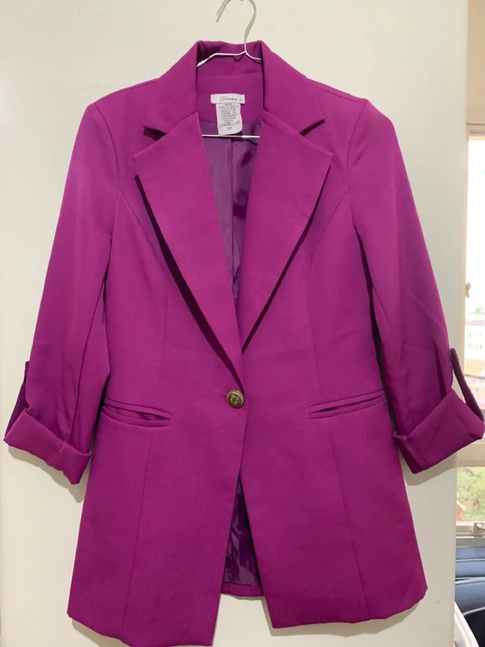 Blazer Feminino Rosa de Alfaiataria PP