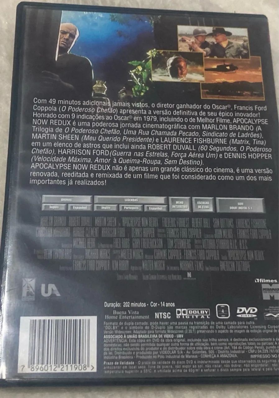 DVD Apocalypse Now Redux - Widescreen, 2h30min - Foto 3