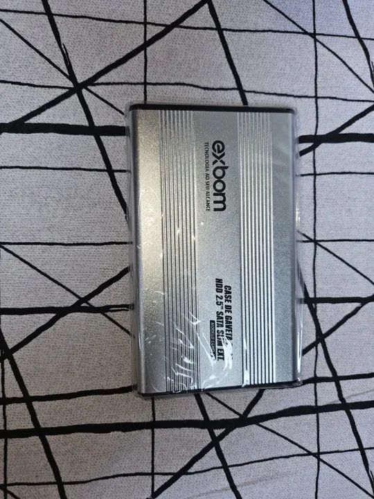 Case  de gaveta HD externo 2,5 SATA slim prata.