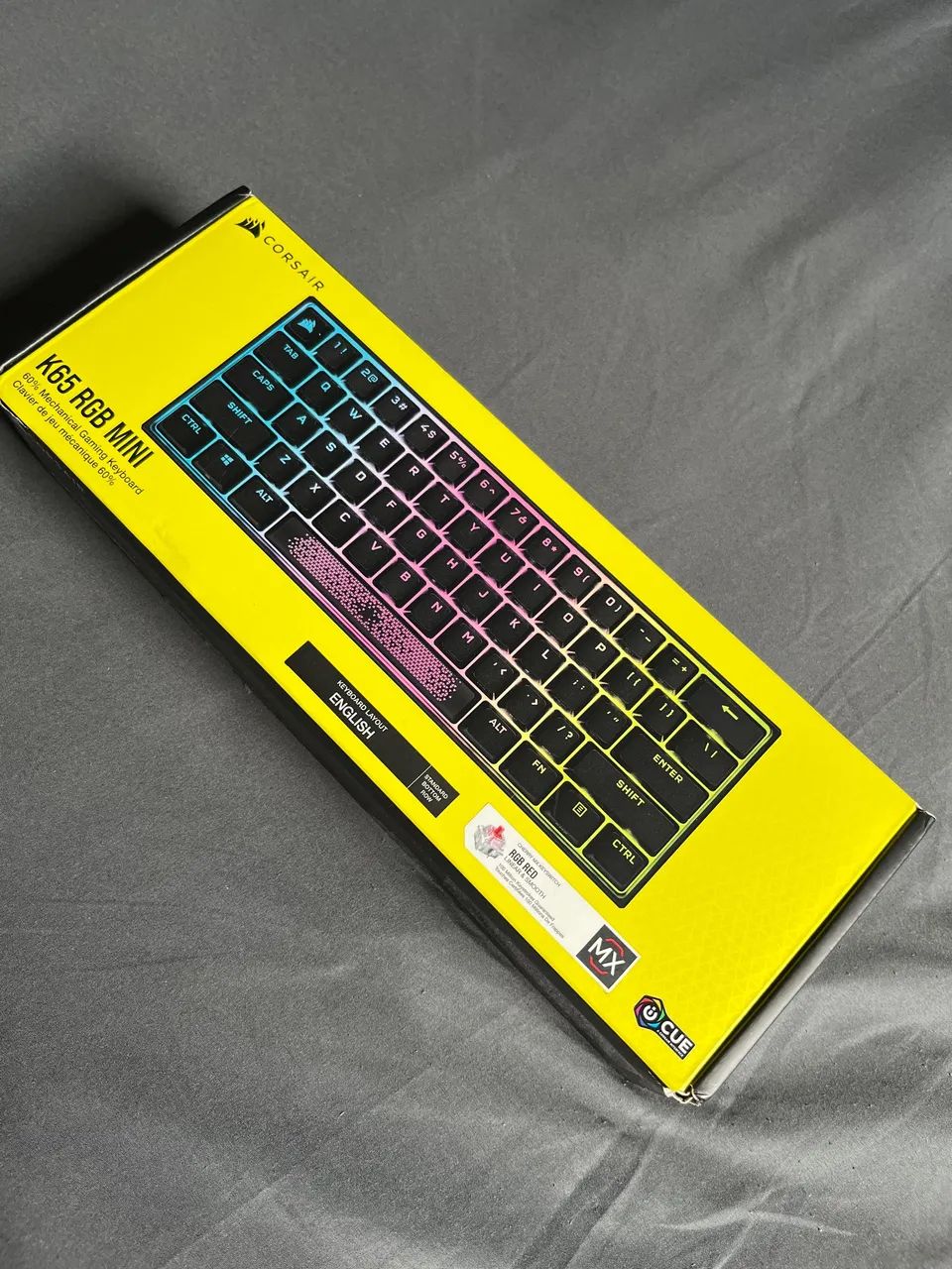 Teclado Corsair K65 RGB MINI 60% Layout US Switch Cherry MX RED