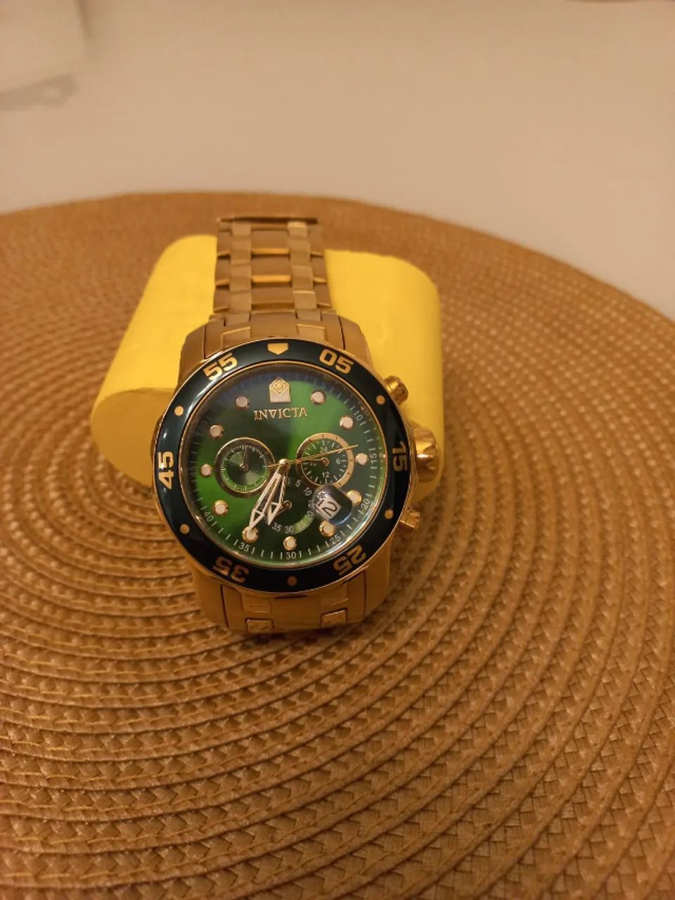 Relógio Masculino Invicta Pro Diver Collection Dourado - Cronógrafo - Foto 5