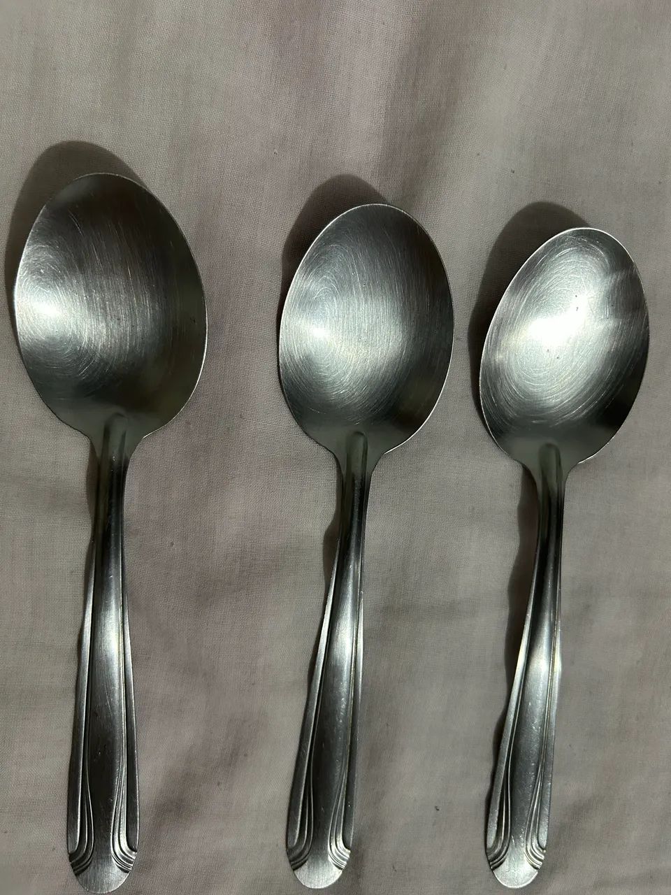 Conjunto com 3 colheres de mesa Elmo inox - antiguidades  - Foto 3