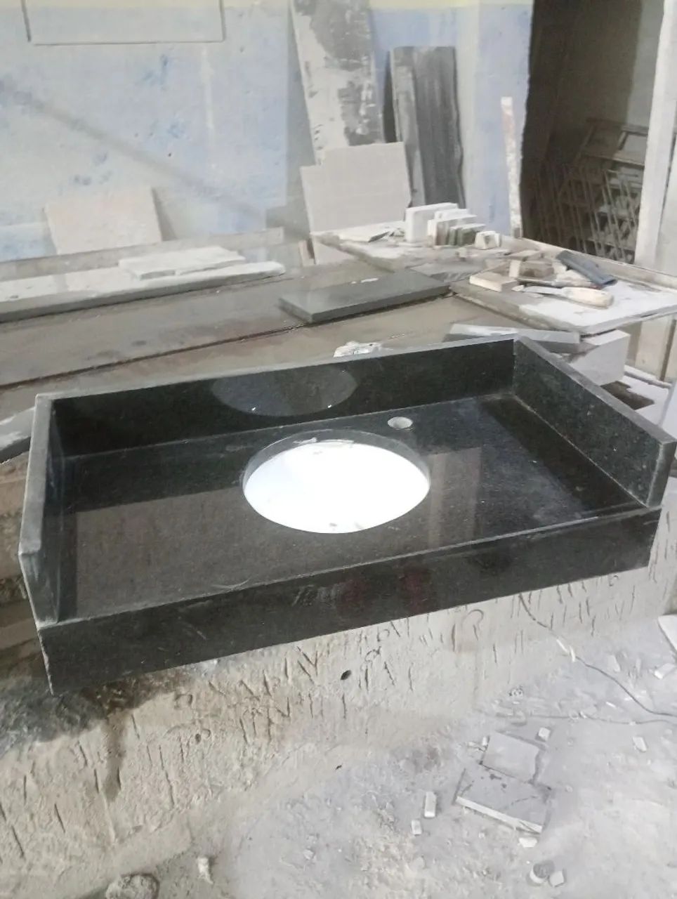 Cuba de Granito para Banheiro preto São Gabriel 70 x 45 cm  - Foto 5