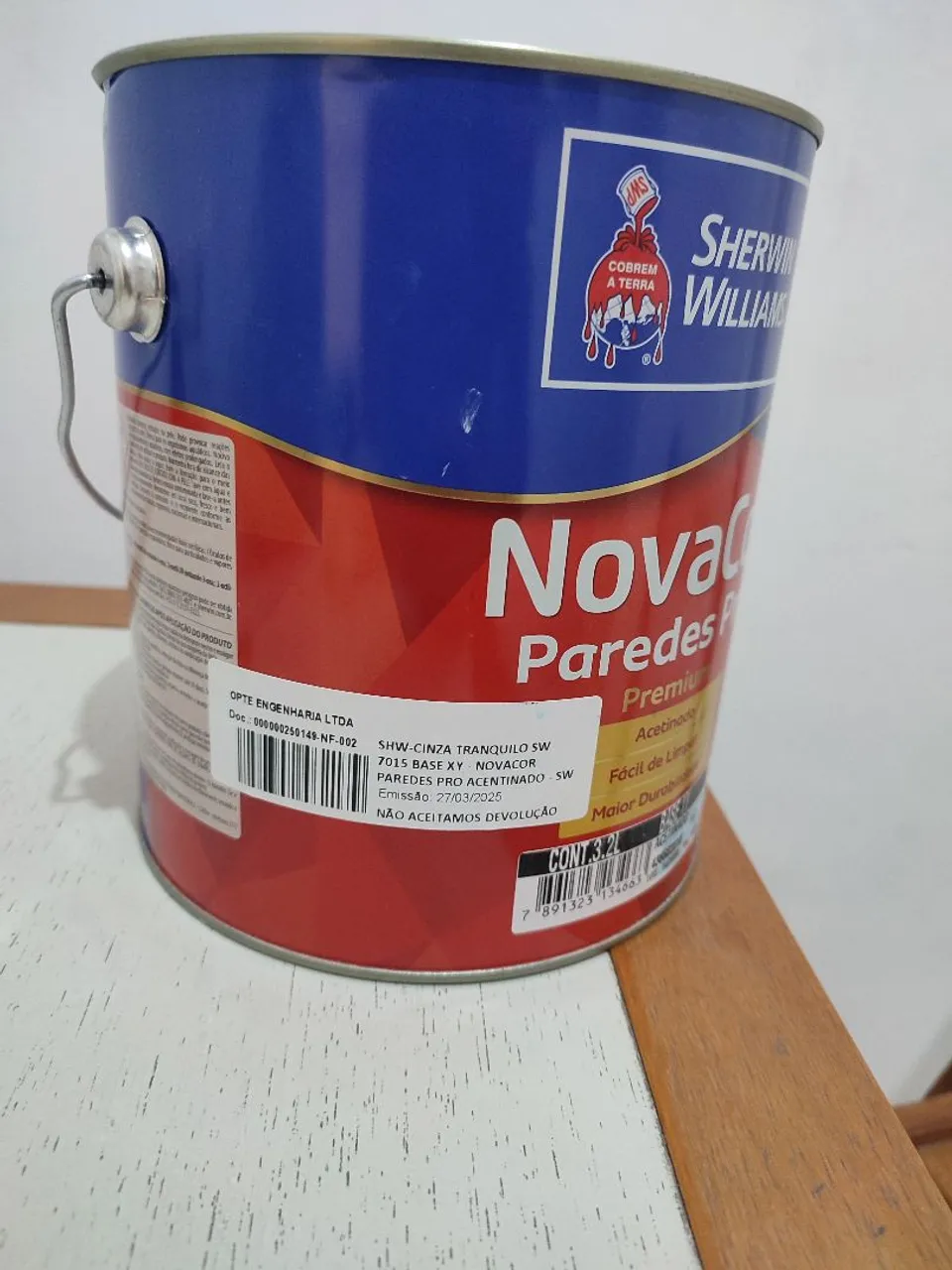 Tinta Sherwin Williams Novacolor Cinza Tranquilo 3,2L