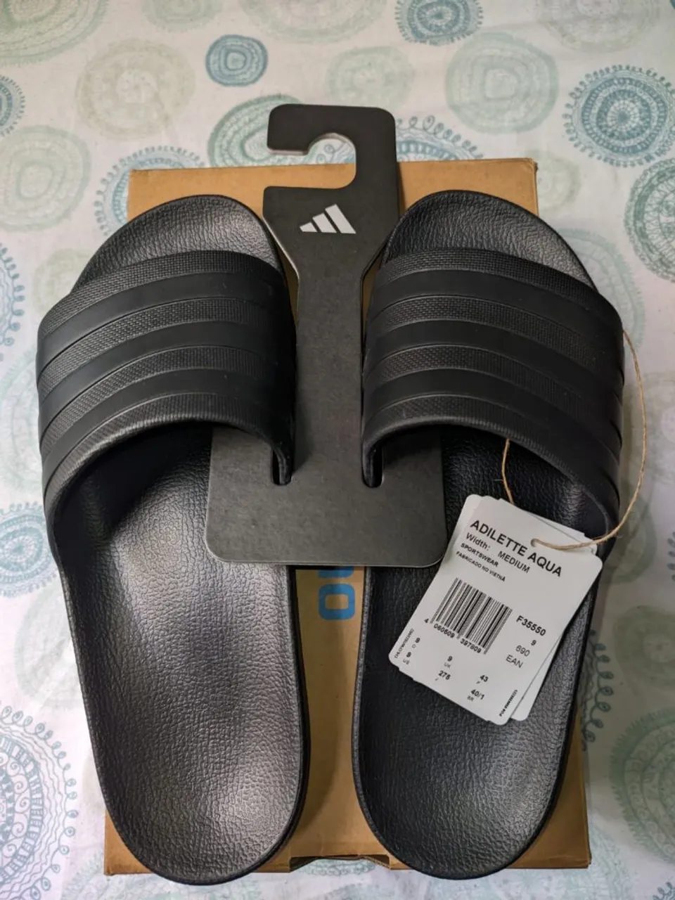 Sandália Adidas Adilette Aqua Preta - Original
