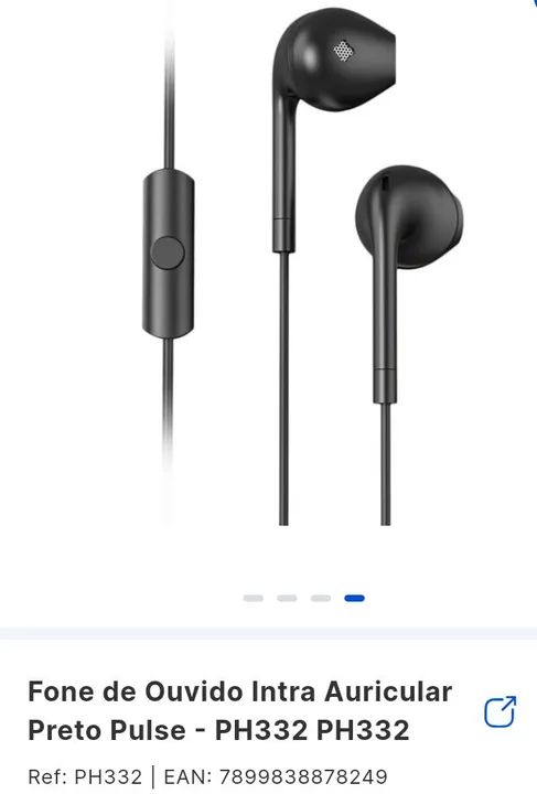 Fone de Ouvido Pulse Multi Intra Auricular PH332 - Foto 3