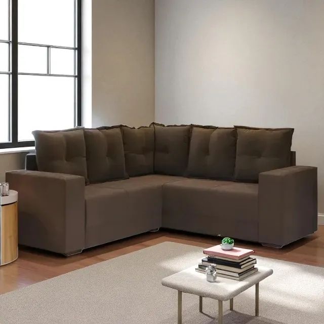 Sofá de Canto Siena Marrom