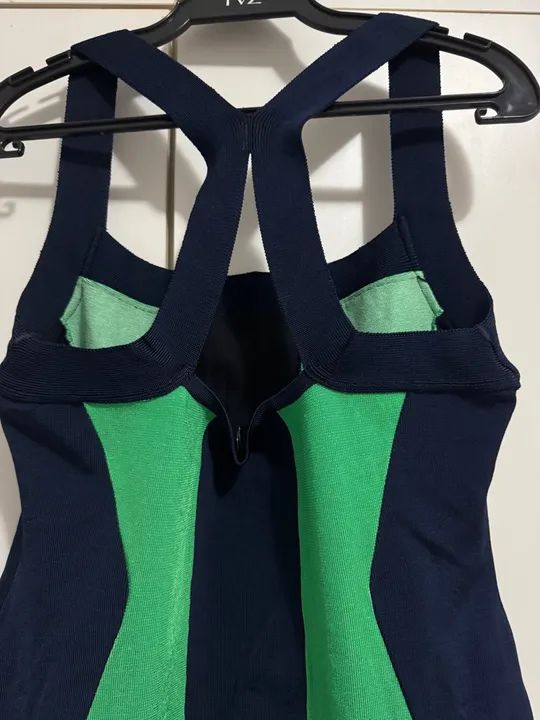 Vestido verde e azul marinho - Agilitá - Foto 4