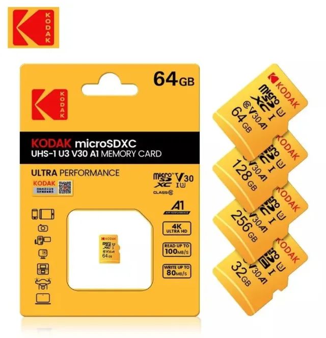 NOVO! MicroSD KODAK 64GB | Para Celular, Câmera, Drone, Switch e Mais!