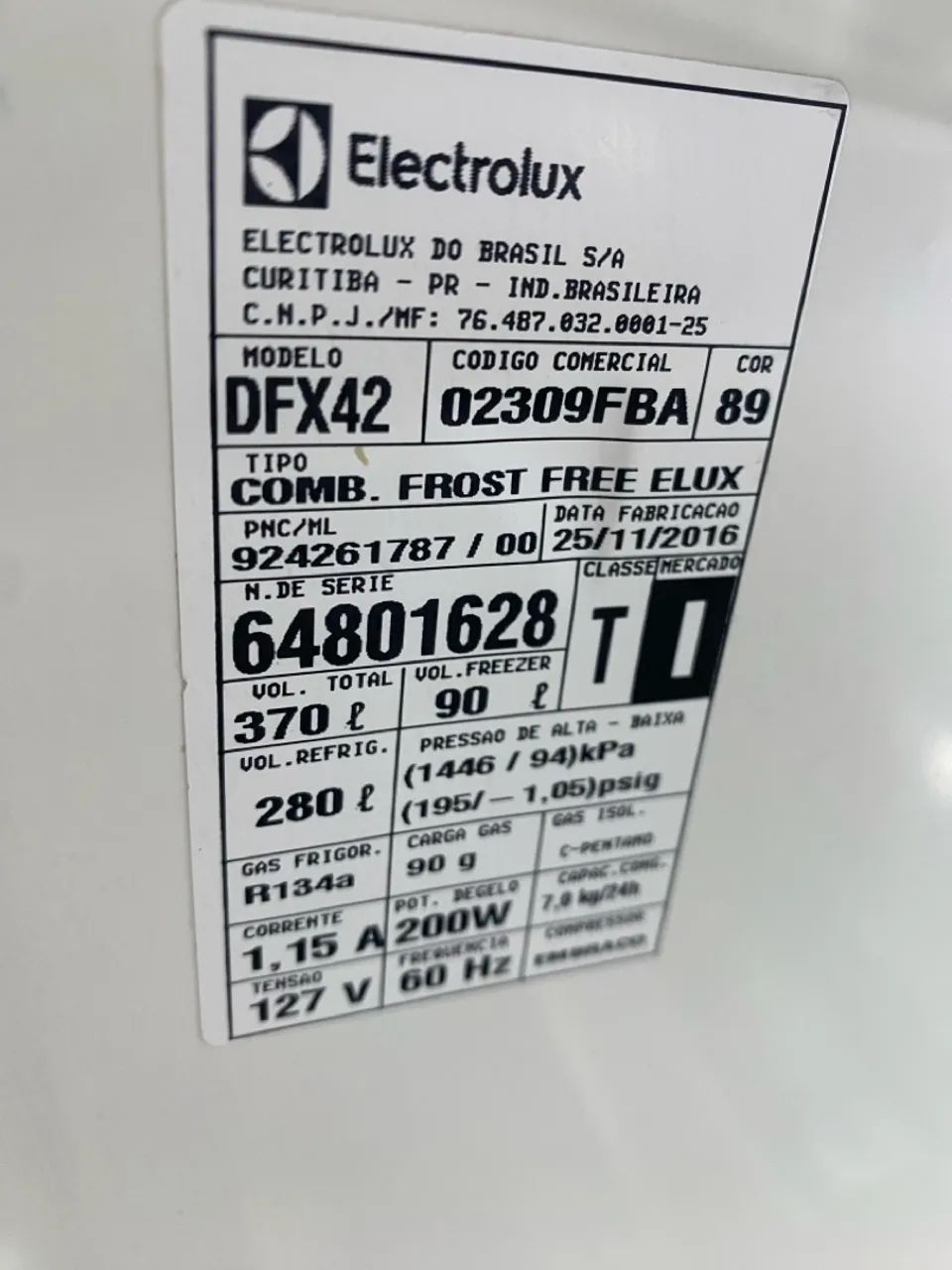 Geladeira Duplex Frost Free INOX DFX42 370L 110V Painel digital Eletrolux Semi nova  - Foto 2