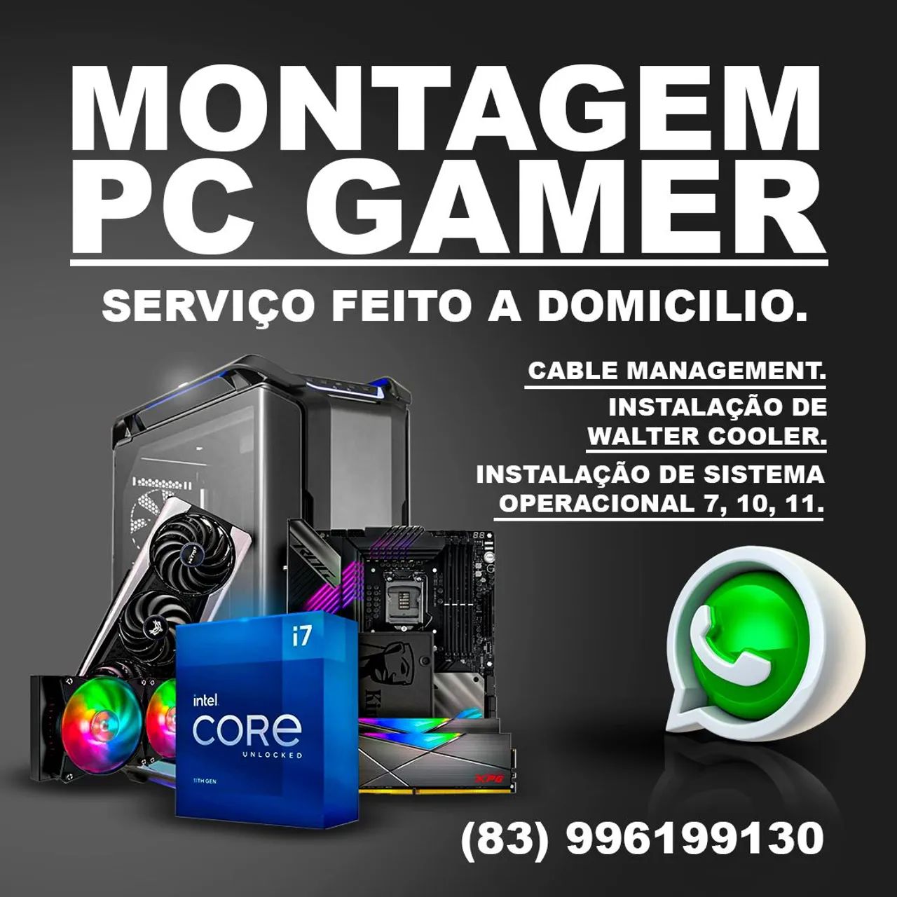 Montagem Pc Gamer a domicílio 