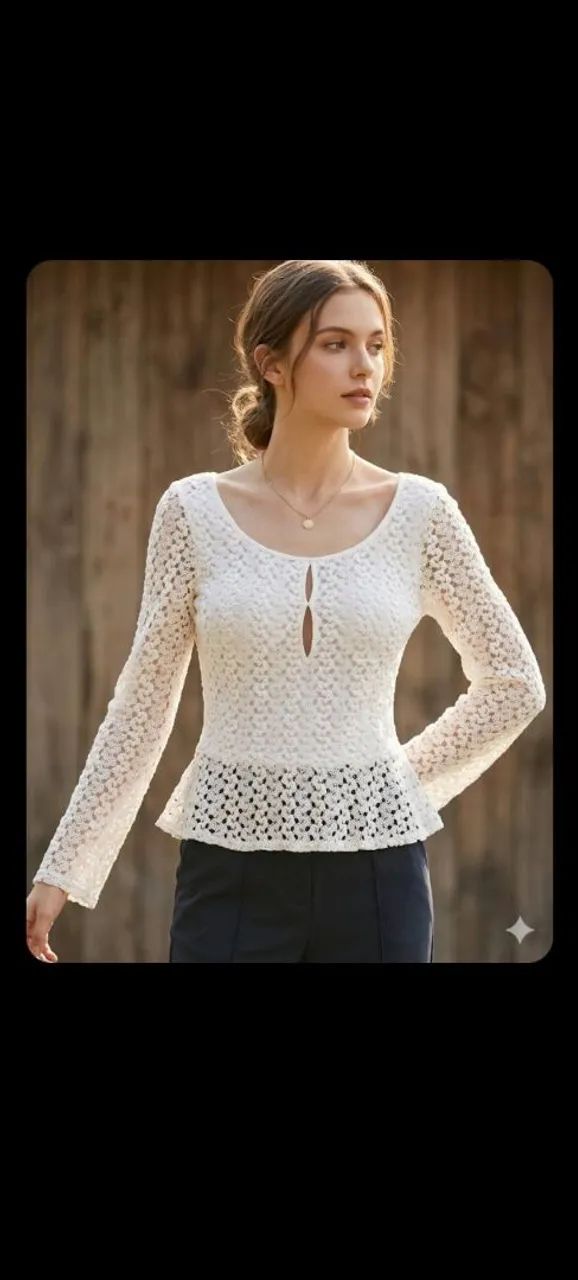Blusa branca linda 