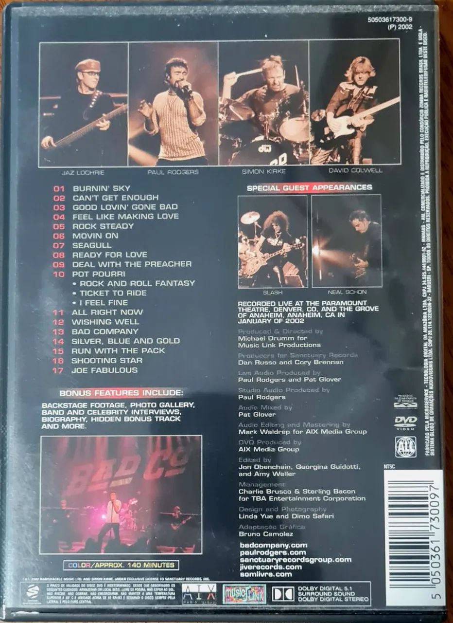 DVD BAD COMPANY- IN CONCERT - Foto 2