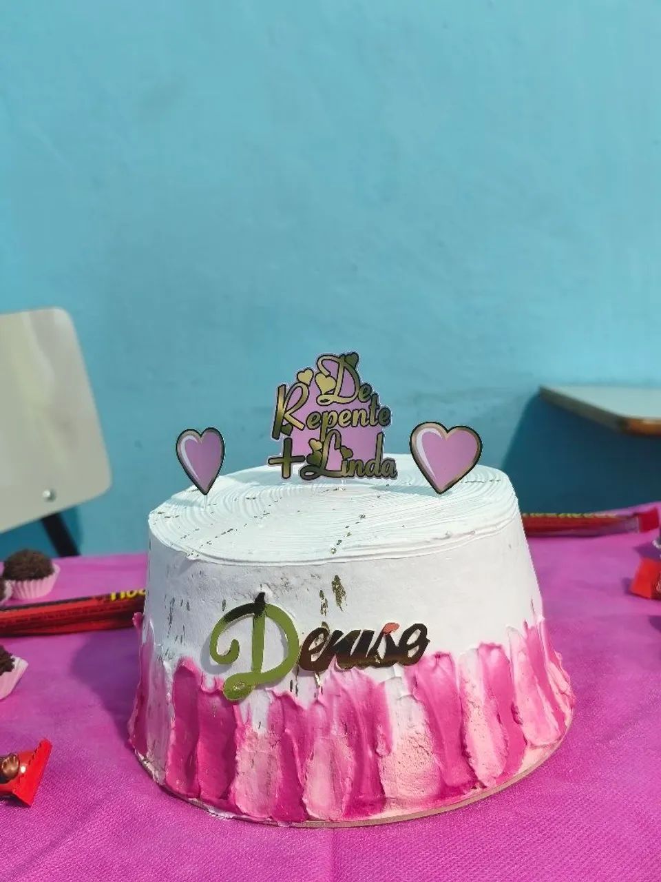 Topos de bolo simples personalizado  - Foto 3