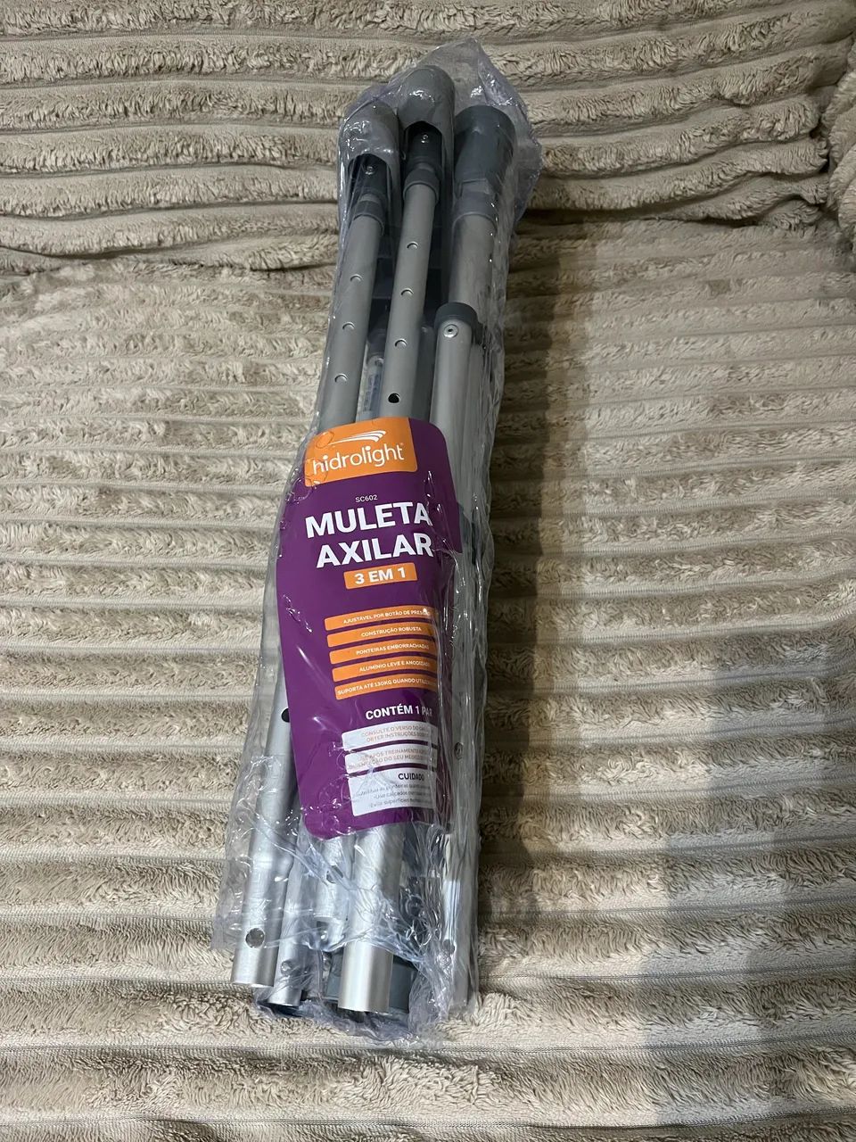 Par de Muletas axilar (novo) universal  - Foto 2