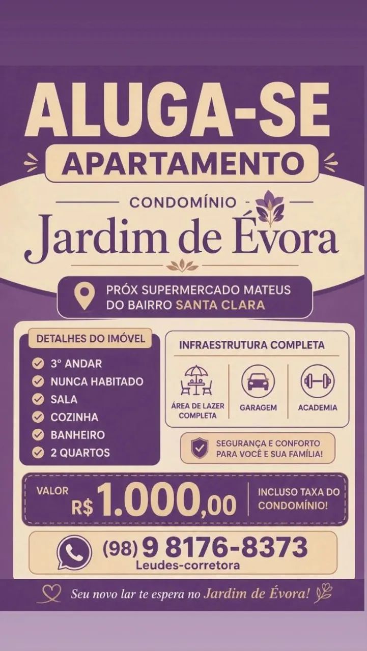 ALUGA-SE APARTAMENTOS