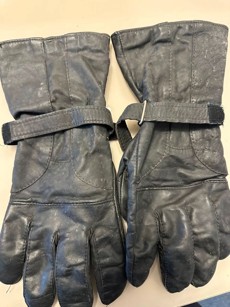 Luva de moto 100% em couro tamanho G