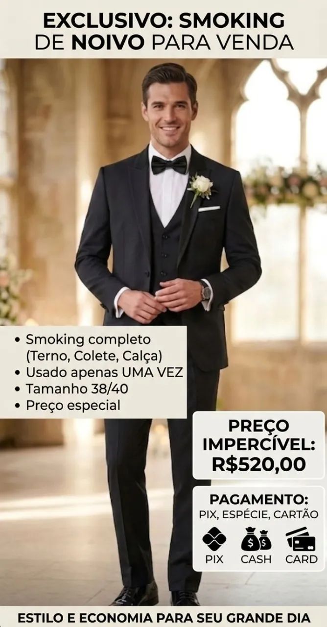 Terno smoking completo 